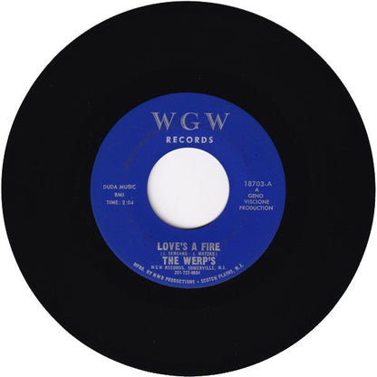 The Werp's : Love's A Fire / Shade's Of Blue (7", Single)
