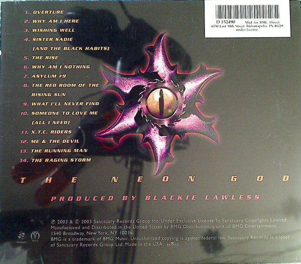 W.A.S.P. : The Neon God: Part 1 - The Rise (CD, Album, Club)