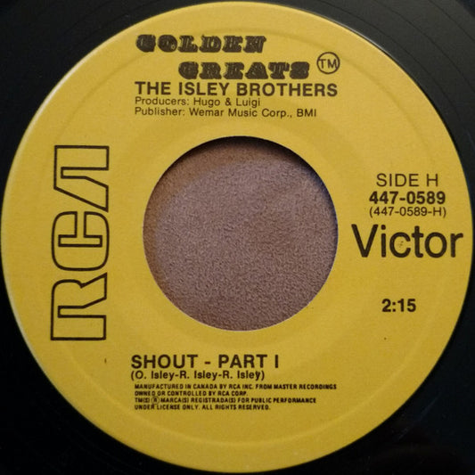 The Isley Brothers : Shout (7", Single, RE)