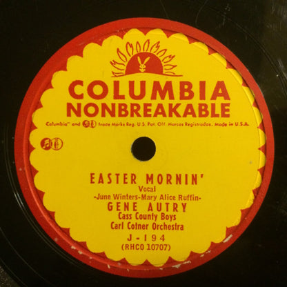 Gene Autry : Easter Mornin' / The Horse With The Easter Bonnet (10")
