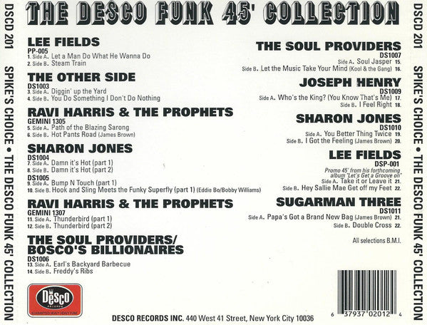 Various : Spike's Choice - The Desco Funk 45' Collection (CD, Comp)