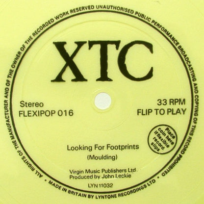 XTC : Looking For Footprints (Flexi, 7", S/Sided, Yel)