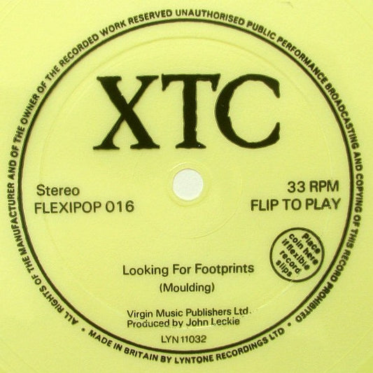 XTC : Looking For Footprints (Flexi, 7", S/Sided, Yel)