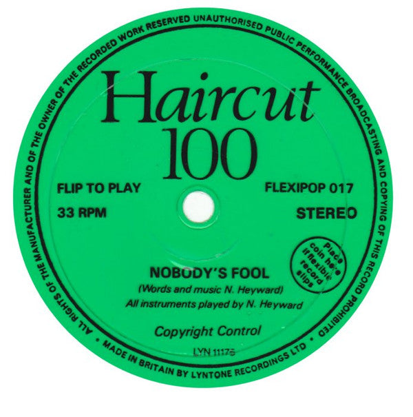 Haircut One Hundred : Nobody's Fool (Flexi, 7", S/Sided, Gre)