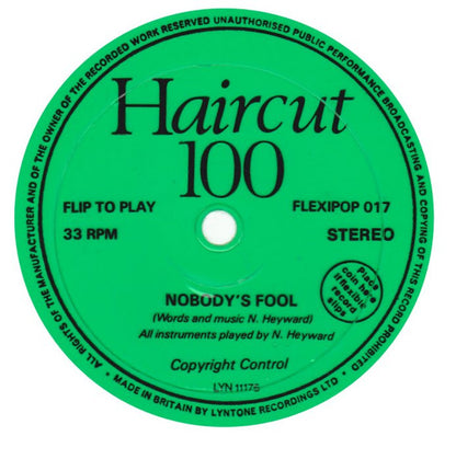 Haircut One Hundred : Nobody's Fool (Flexi, 7", S/Sided, Gre)