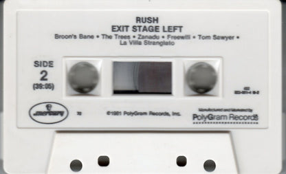 Rush : Exit...Stage Left (Cass, Album, RE)