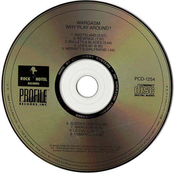 Wargasm : Why Play Around? (CD, Album)