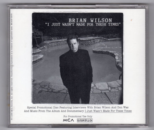 Brian Wilson : I Just Wasn't Made For These Times - Promo (CD, Promo)