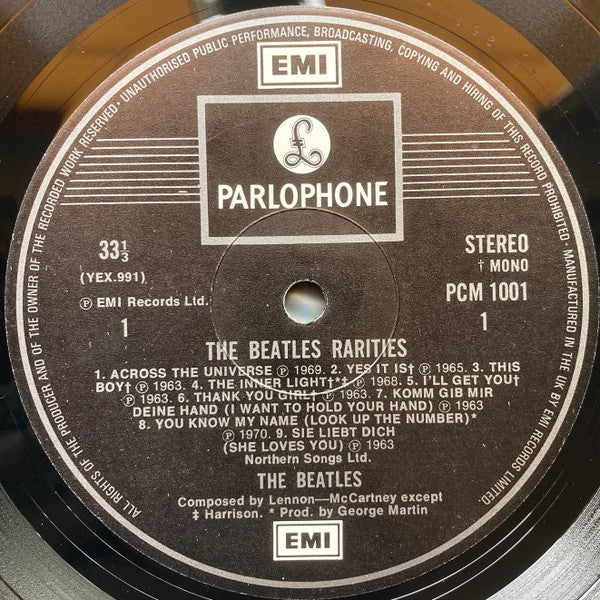 The Beatles : Rarities (LP, Comp, Mono)