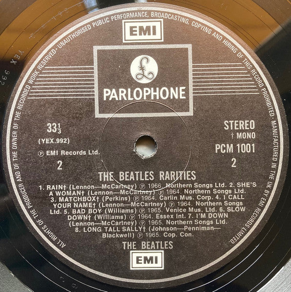 The Beatles : Rarities (LP, Comp, Mono)
