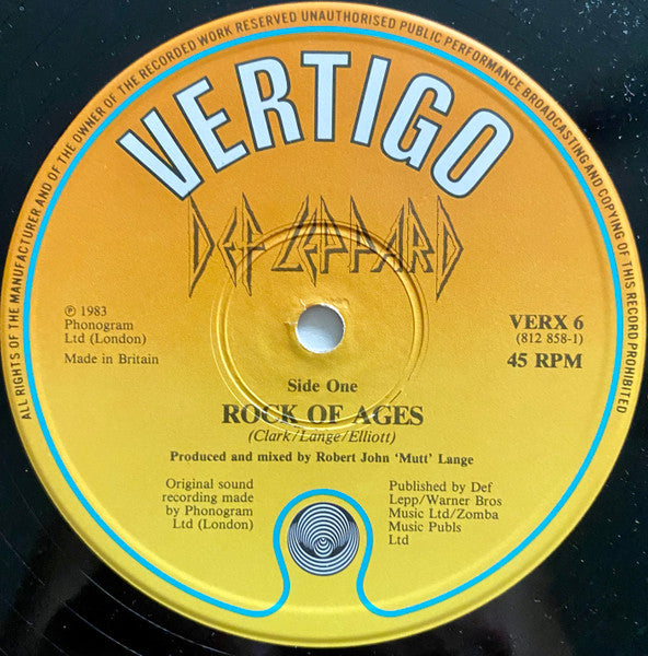 Def Leppard : Rock Of Ages (12", Single)