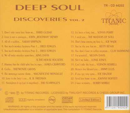 Various : Deep Soul Discoveries Vol. 2 (CD, Album, Comp)