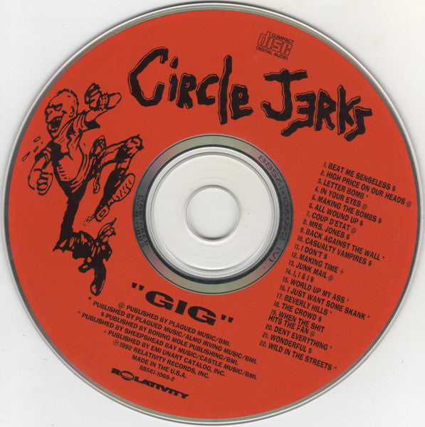 Circle Jerks : Gig (CD, Album)