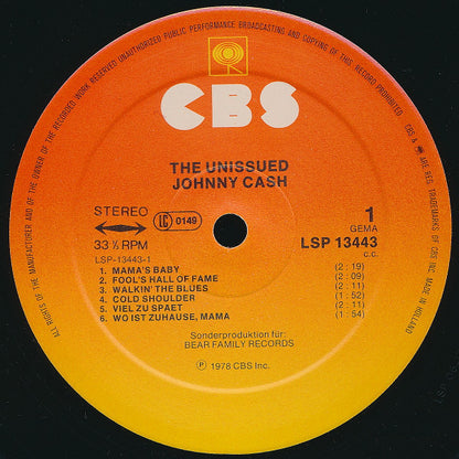 Johnny Cash : The Unissued Johnny Cash (LP, Comp, Ora)
