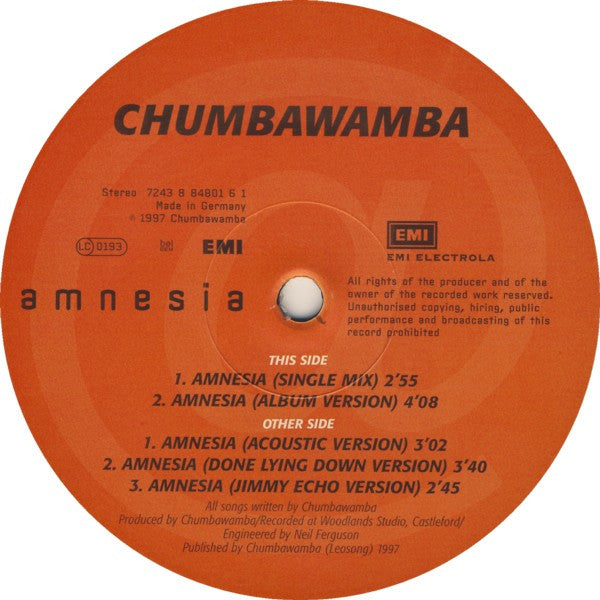 Chumbawamba : Amnesia (12")
