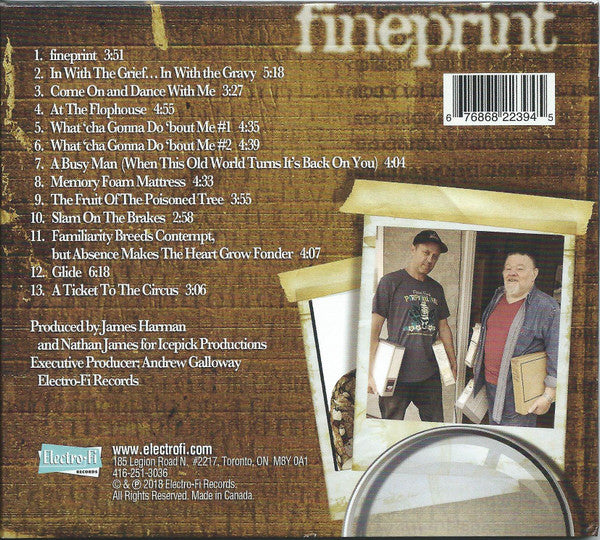 James Harman : Fineprint (CD, Album)