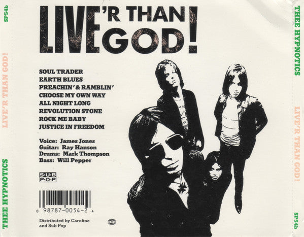 Thee Hypnotics : Live'r Than God! (CD, Album)