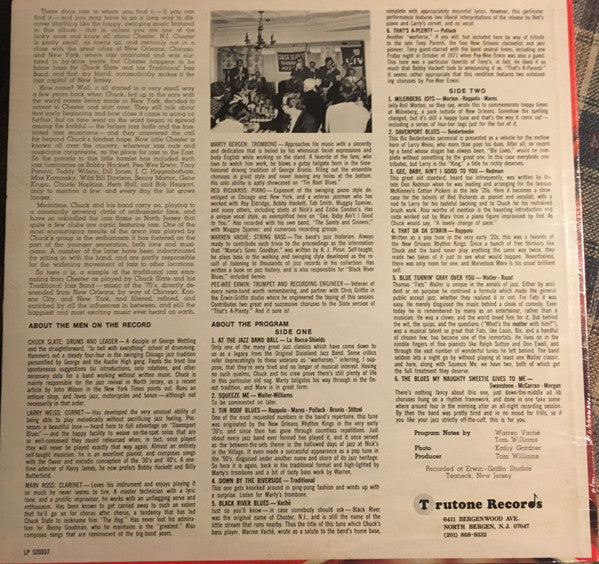 Chuck Slate And His Traditional Jazz Band : Bix 'N All That Jazz (LP, Album)