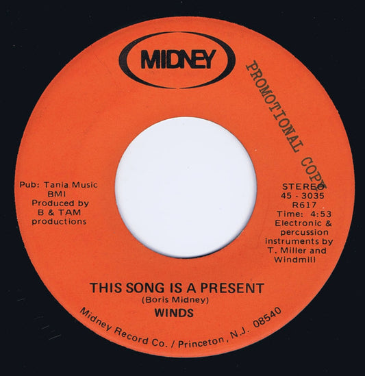 Boris Midney : This Song Is A Present (7", Promo)
