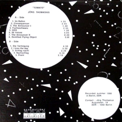 Jörg Thomasius : Tomato (LP, Album)