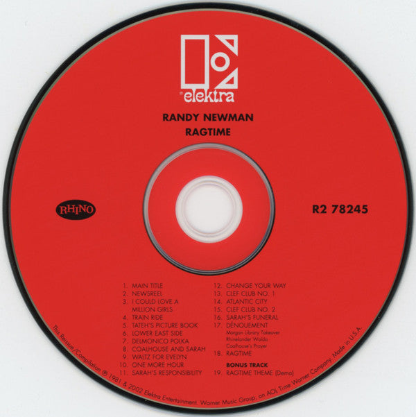Randy Newman : Ragtime - Music From The Motion Picture Plus Additional Music (CD, Album, RE)