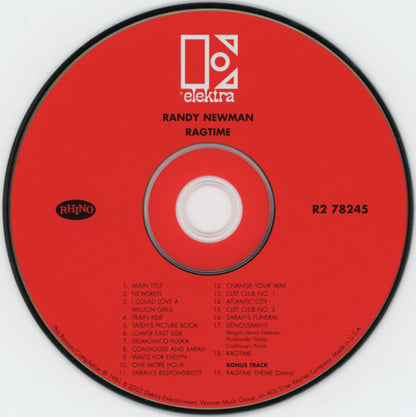 Randy Newman : Ragtime - Music From The Motion Picture Plus Additional Music (CD, Album, RE)