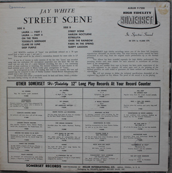 Jay White (3) : Street Scene (LP, Album, Mono)