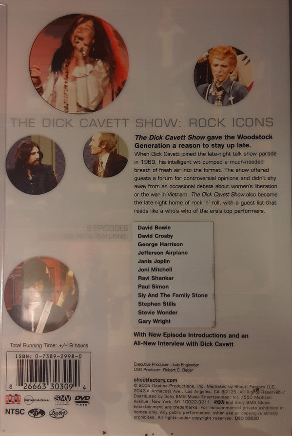 Various : The Dick Cavett Show: Rock Icons (3xDVD-V, Mono, RE, NTSC)