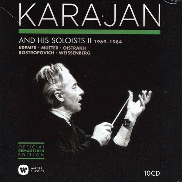 Karajan* - Kremer*, Mutter*, Oistrakh*, Rostropovich*, Weissenberg* : Karajan And His Soloists II (1969-1984) (10xCD, Comp, RM + Box)