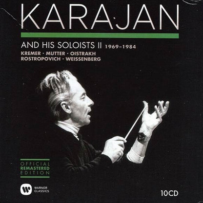 Karajan* - Kremer*, Mutter*, Oistrakh*, Rostropovich*, Weissenberg* : Karajan And His Soloists II (1969-1984) (10xCD, Comp, RM + Box)