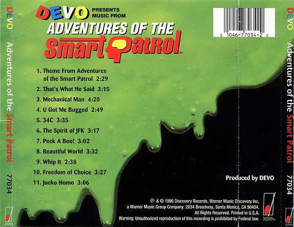 Devo : Music From Adventures Of The Smart Patrol (CD, Comp)