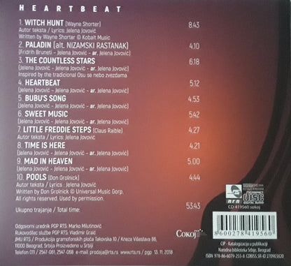 Jelena Jovović : Heartbeat (CD, Album)