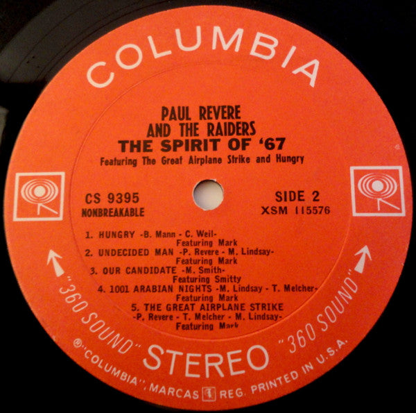 Paul Revere & The Raiders : The Spirit Of '67 (LP, Album, Ter)