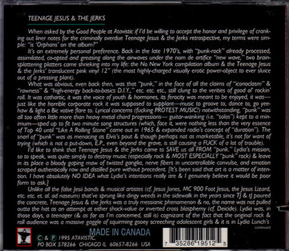 Teenage Jesus And The Jerks : Everything (CD, Comp)