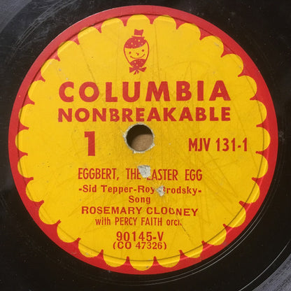 Rosemary Clooney : Eggbert, The Easter Egg / Bunny On The Rainbow (10", Non)