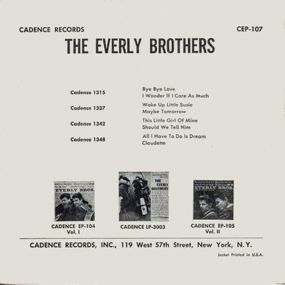 Everly Brothers : The Everly Brothers (7", EP)