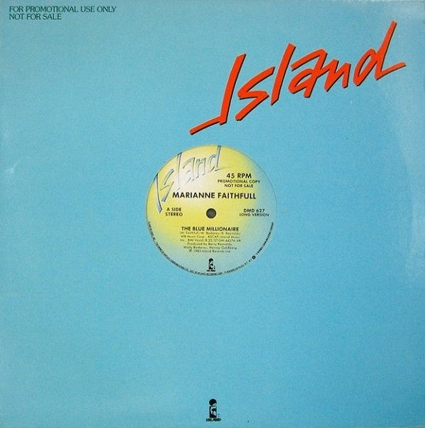 Marianne Faithfull : The Blue Millionaire (12", Promo)