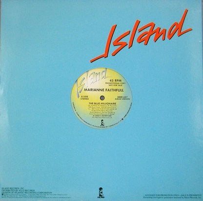 Marianne Faithfull : The Blue Millionaire (12", Promo)
