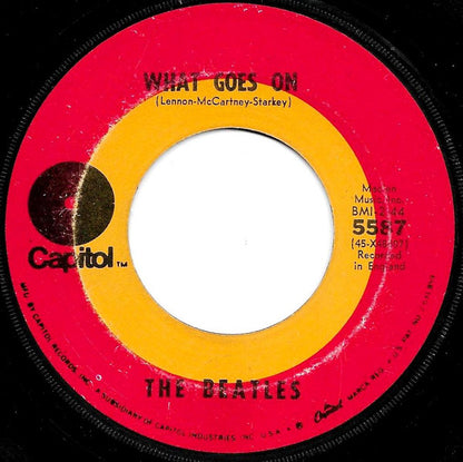The Beatles : Nowhere Man / What Goes On (7", Single, RE, Tar)