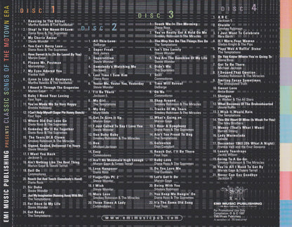 Various : EMI Music Publishing Presents Classic Songs Of The Motown Era - Volume 1 (4xCD, Comp, Promo)