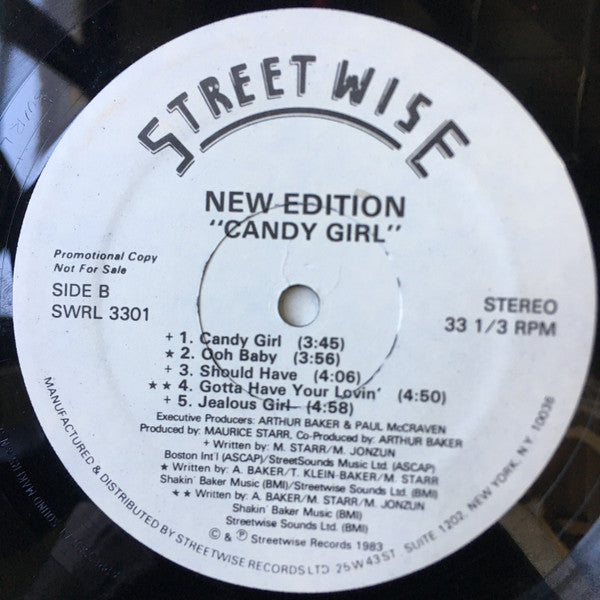 New Edition : Candy Girl (LP, Album, Promo)