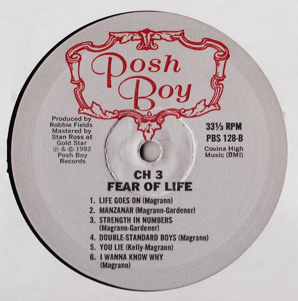 CH3* : Fear Of Life (LP, Album)