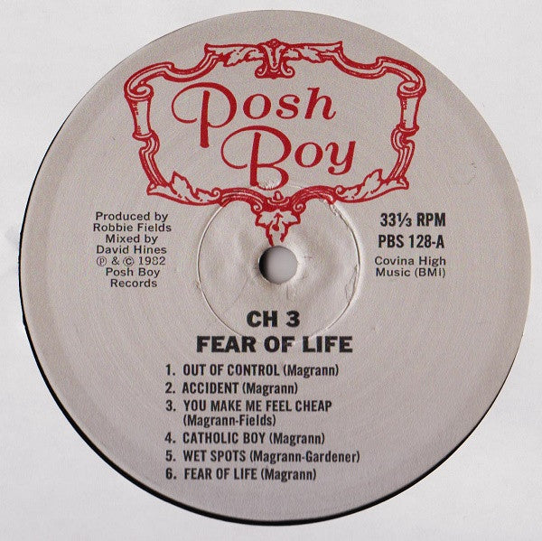CH3* : Fear Of Life (LP, Album)