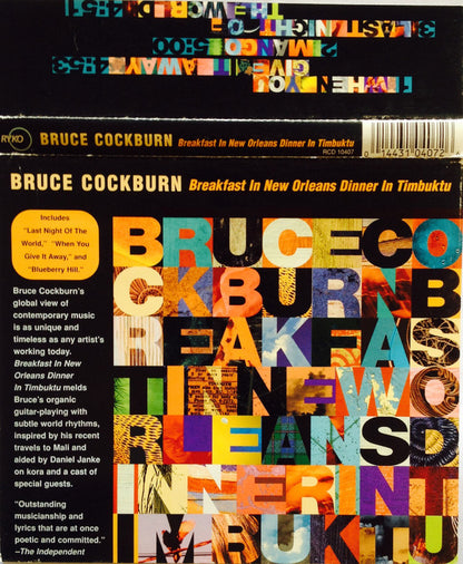 Bruce Cockburn : Breakfast In New Orleans.....Dinner In Timbuktu (CD, Album)