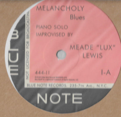 Meade "Lux" Lewis : Melancholy / Solitude (12", Ltd, RE)