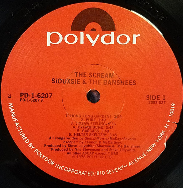 Siouxsie And The Banshees* : The Scream (LP, Album, PRC)