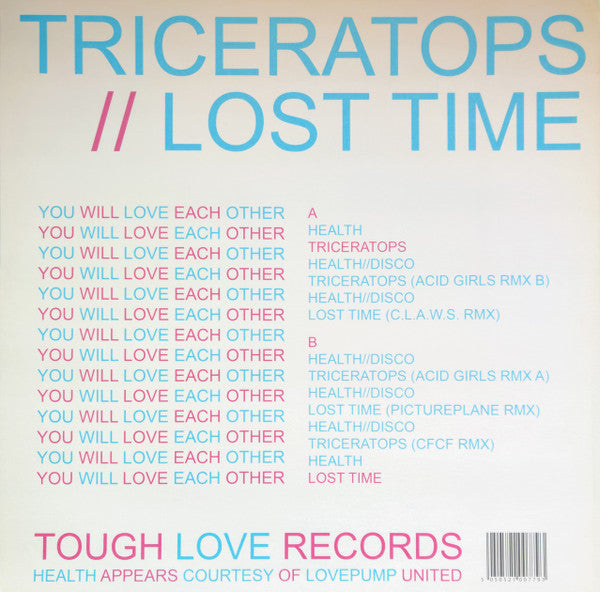 HEALTH (2) : Triceratops / Lost Time (12", Single)