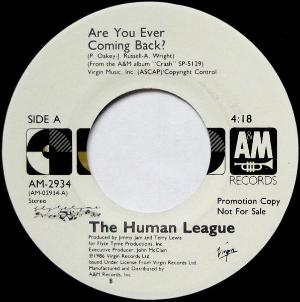 The Human League : Are You Ever Coming Back? (7", Promo)