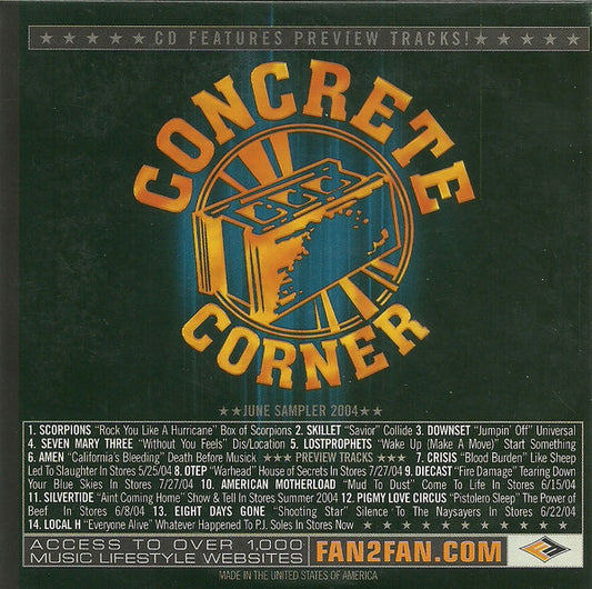 Various : Concrete Corner - June Sampler 2004 (CD, Comp, Promo)