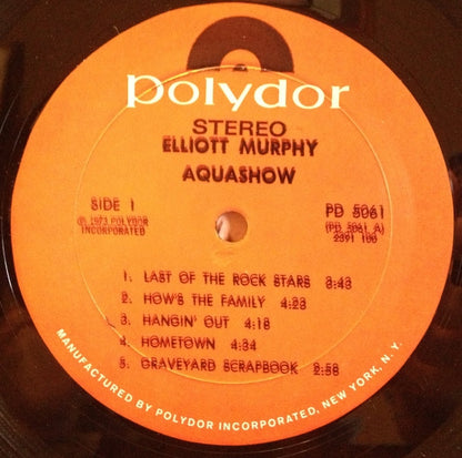 Elliott Murphy : Aquashow (LP, Album)